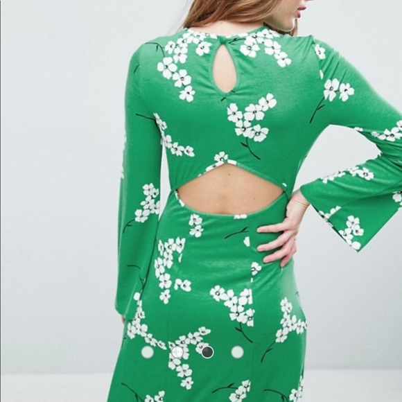 asos green tea dress